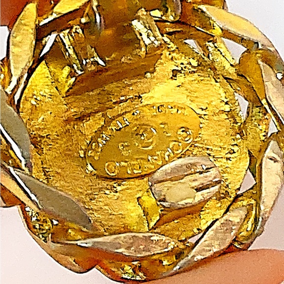 LOW START- CHANEL CC Logo Rhinestone Gold Tone Earrings - Picture 7 of 10